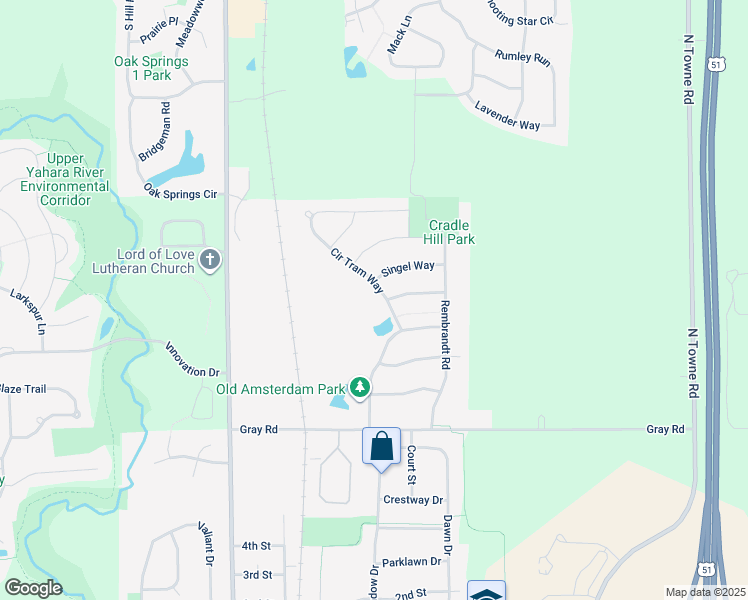map of restaurants, bars, coffee shops, grocery stores, and more near 69271 Circle Tram Way in DeForest
