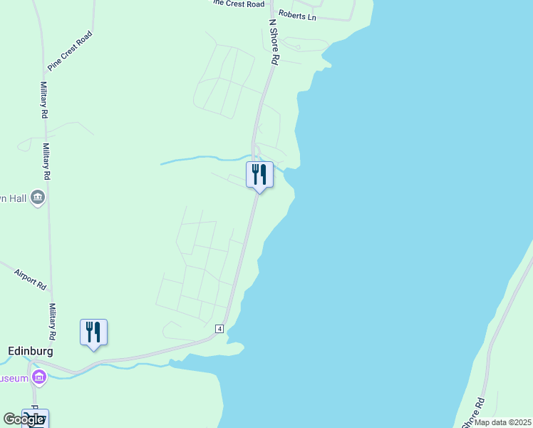 map of restaurants, bars, coffee shops, grocery stores, and more near 234 North Shore Road in Hadley
