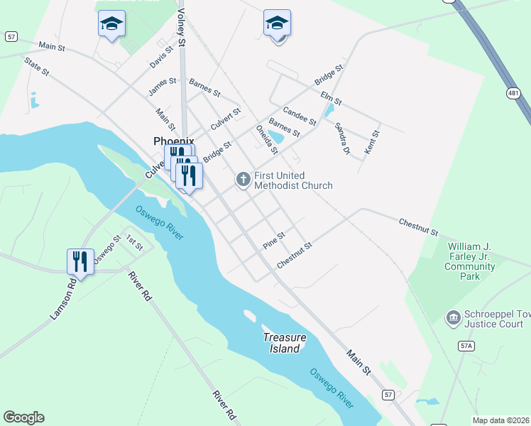 map of restaurants, bars, coffee shops, grocery stores, and more near 30 Jefferson Street in Phoenix