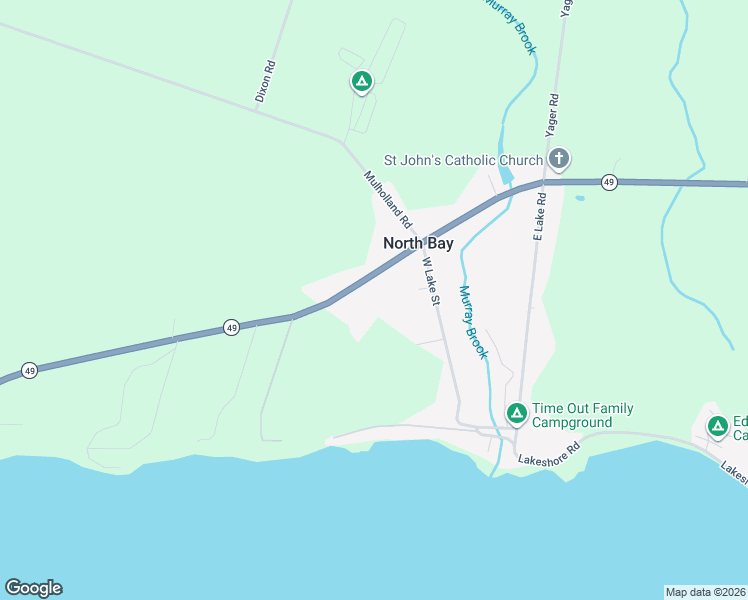 map of restaurants, bars, coffee shops, grocery stores, and more near 2050 New York 49 in North Bay
