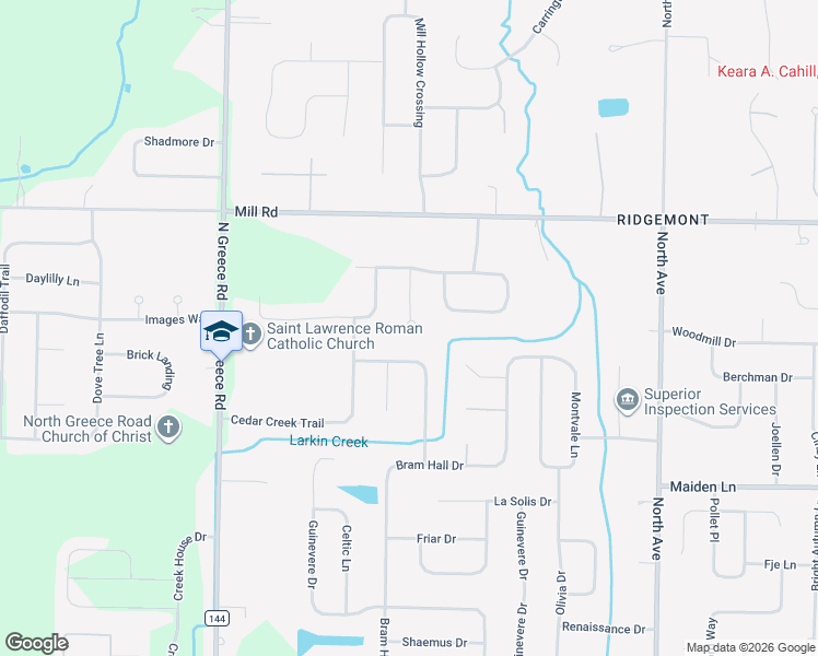 map of restaurants, bars, coffee shops, grocery stores, and more near 83 Saint Elias Circle in Rochester