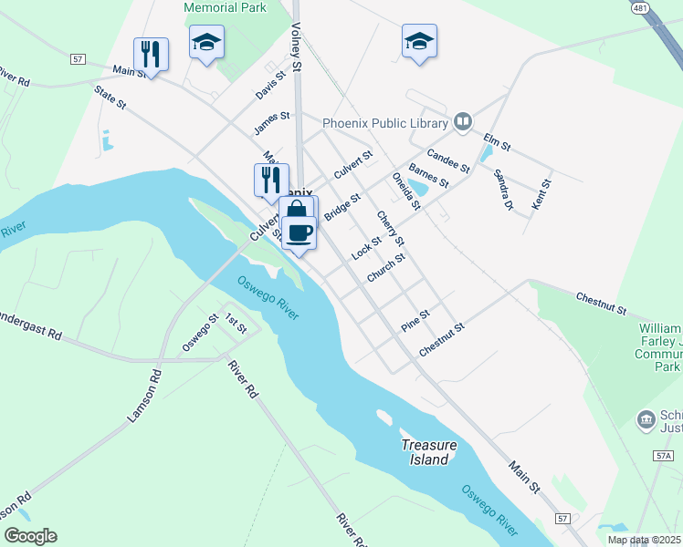 map of restaurants, bars, coffee shops, grocery stores, and more near 436 Main Street in Phoenix