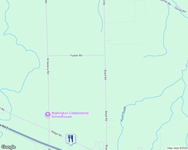 map of restaurants, bars, coffee shops, grocery stores, and more near 6315 Boyd Road in Sodus