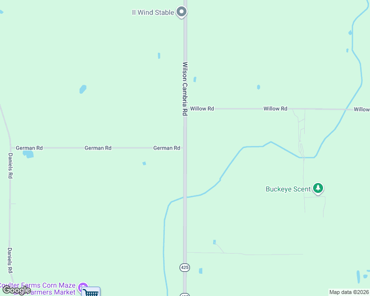 map of restaurants, bars, coffee shops, grocery stores, and more near 3770 Wilson Cambria Road in Ransomville