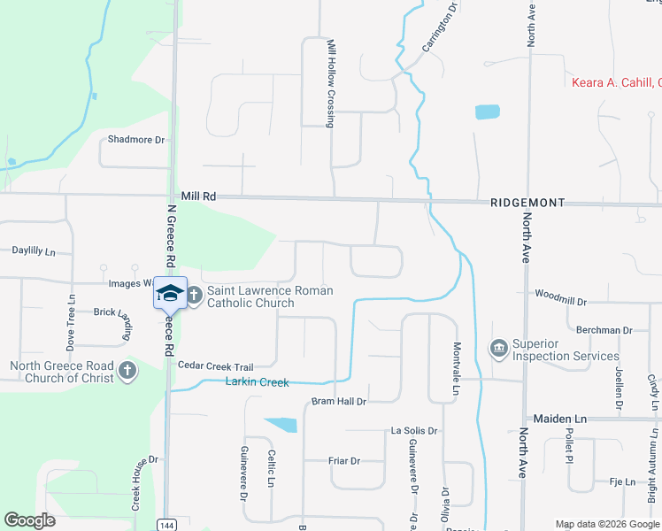 map of restaurants, bars, coffee shops, grocery stores, and more near 83 Saint Elias Circle in Rochester