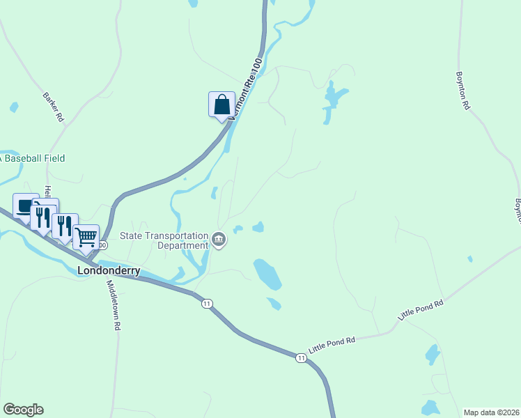 map of restaurants, bars, coffee shops, grocery stores, and more near 332 Derrywoods Road in Londonderry