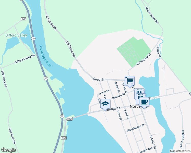map of restaurants, bars, coffee shops, grocery stores, and more near 541 Reed Street in Northville