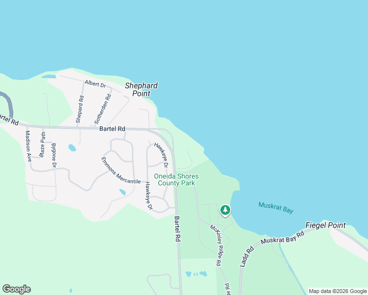 map of restaurants, bars, coffee shops, grocery stores, and more near 5889 Bartel Circle in Brewerton