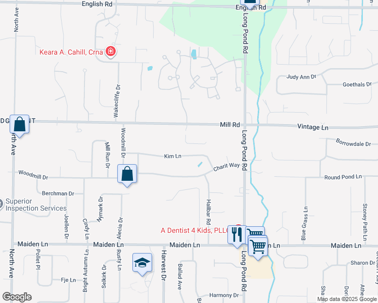 map of restaurants, bars, coffee shops, grocery stores, and more near 84 Kim Lane in Rochester