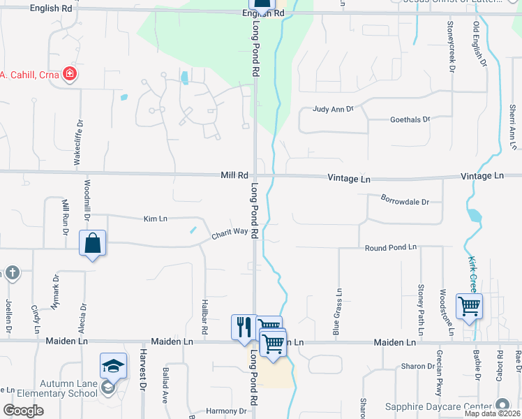 map of restaurants, bars, coffee shops, grocery stores, and more near 999 Long Pond Road in Rochester