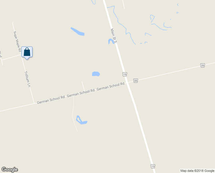 map of restaurants, bars, coffee shops, grocery stores, and more near 174 German School Road in Brant