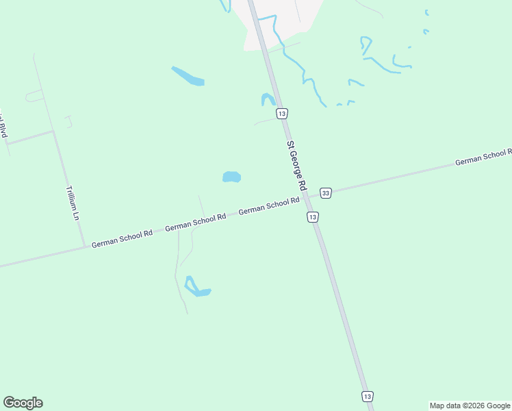 map of restaurants, bars, coffee shops, grocery stores, and more near 171 German School Road in Brant