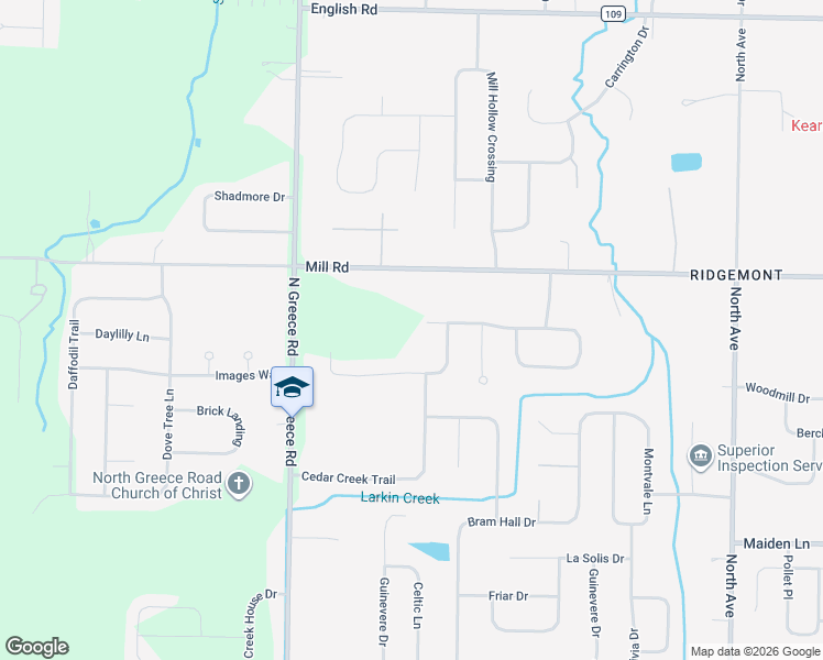 map of restaurants, bars, coffee shops, grocery stores, and more near 347 Rumford Road in Rochester