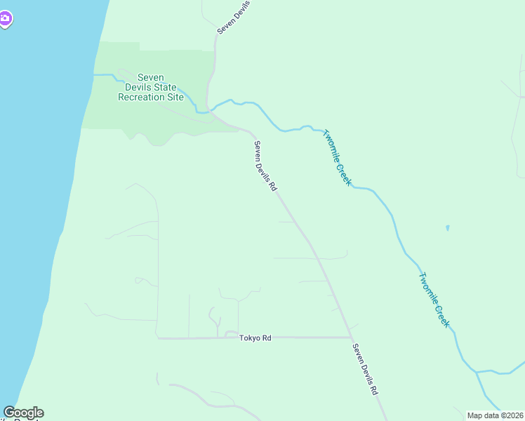 map of restaurants, bars, coffee shops, grocery stores, and more near 59492 Seven Devils Road in Bandon