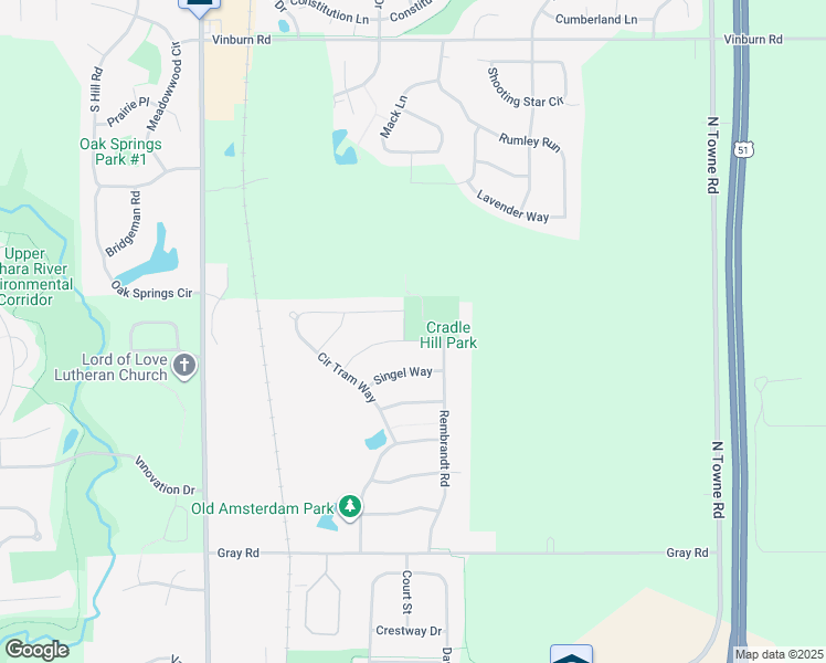 map of restaurants, bars, coffee shops, grocery stores, and more near 4377 Cradle Hill Drive in DeForest