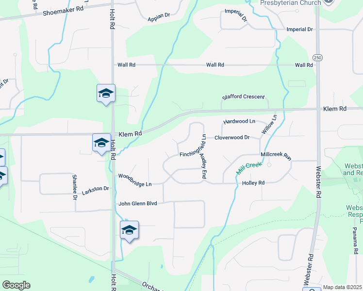 map of restaurants, bars, coffee shops, grocery stores, and more near 700 Ashdon Cir in Webster