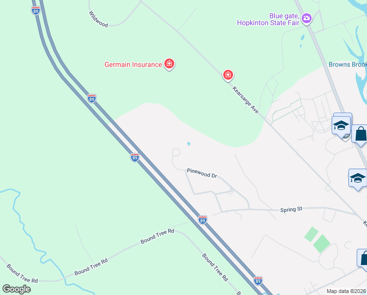 map of restaurants, bars, coffee shops, grocery stores, and more near 70 Snowshoe Trail in Hopkinton