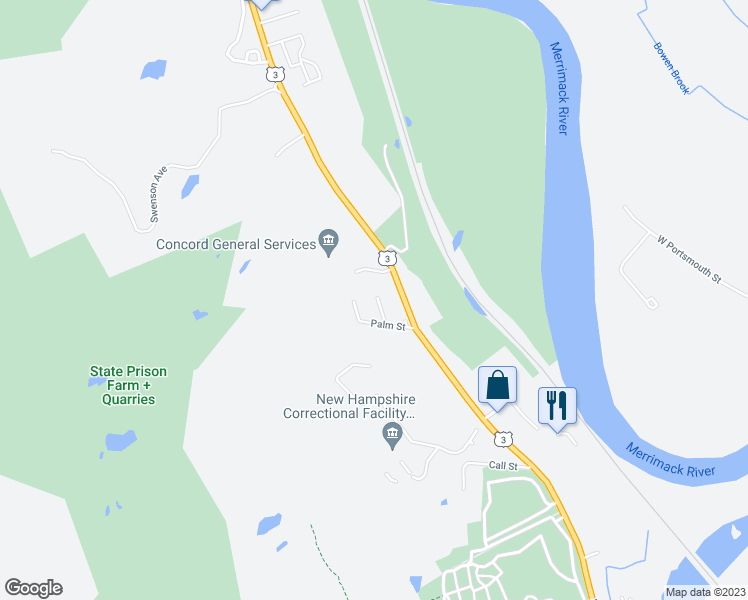 map of restaurants, bars, coffee shops, grocery stores, and more near 11 Fairbanks Street in Concord