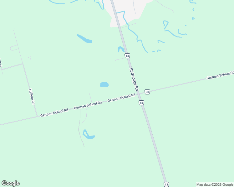 map of restaurants, bars, coffee shops, grocery stores, and more near 174 German School Road in Brant