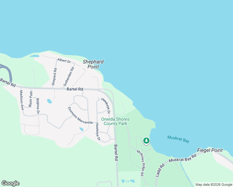 map of restaurants, bars, coffee shops, grocery stores, and more near 5889 Bartel Circle in Brewerton