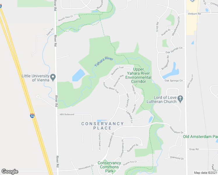 map of restaurants, bars, coffee shops, grocery stores, and more near 7805 Bluestem Trail in DeForest