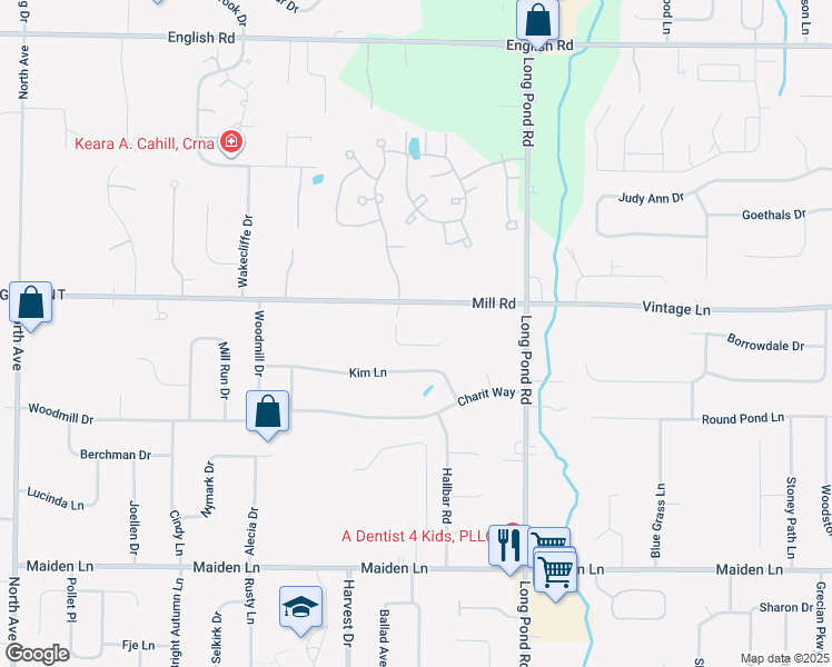 map of restaurants, bars, coffee shops, grocery stores, and more near 45 Mill Road in Rochester