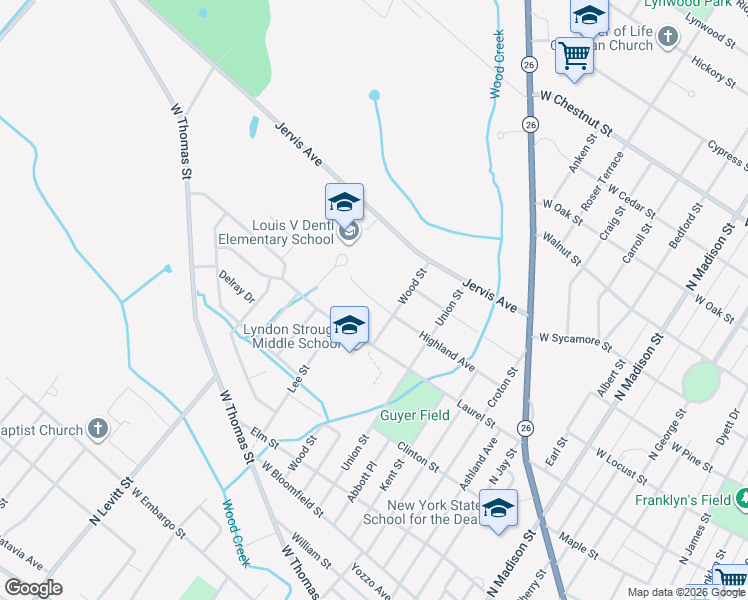 map of restaurants, bars, coffee shops, grocery stores, and more near 903 Highland Avenue in Rome