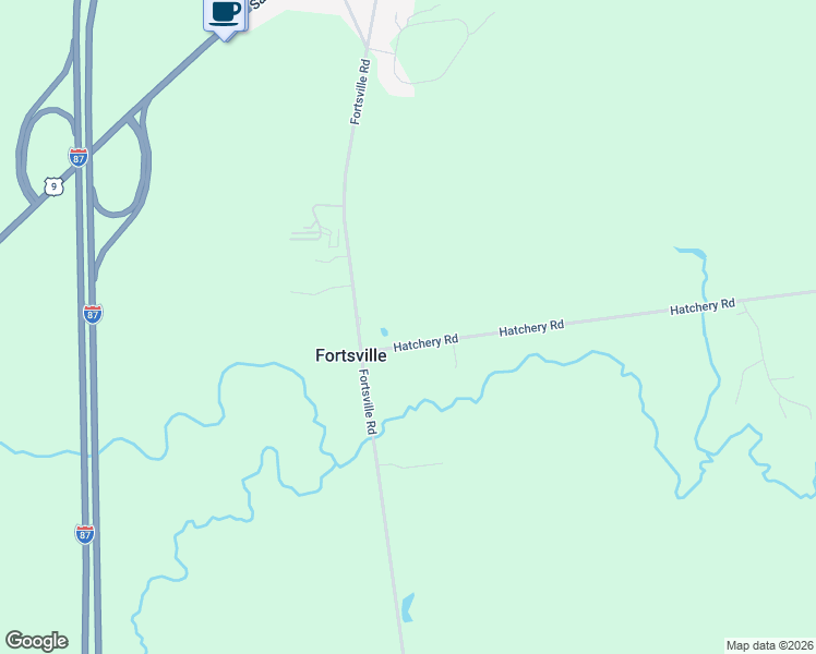 map of restaurants, bars, coffee shops, grocery stores, and more near 398 Fortsville Road in Gansevoort