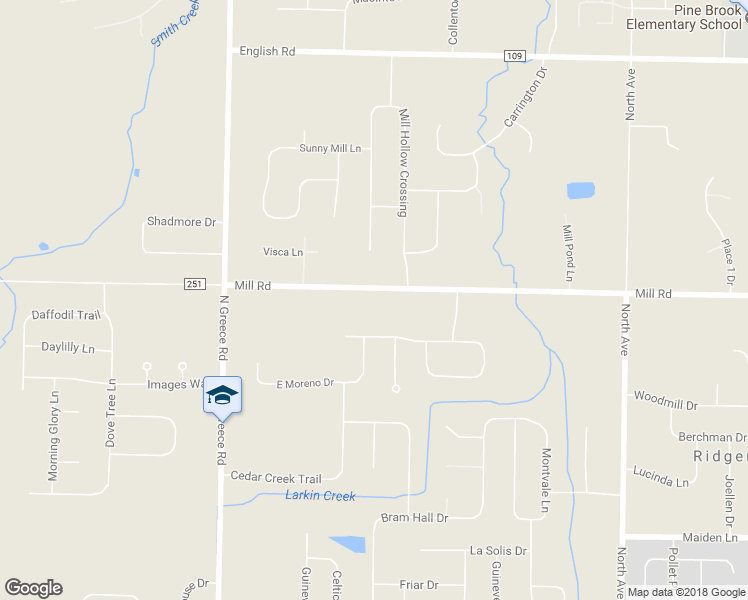 map of restaurants, bars, coffee shops, grocery stores, and more near 323 Mill Road in Rochester