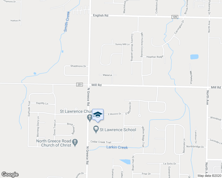 map of restaurants, bars, coffee shops, grocery stores, and more near 355 Mill Road in Rochester