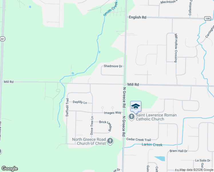 map of restaurants, bars, coffee shops, grocery stores, and more near 419 Mill Road in Rochester