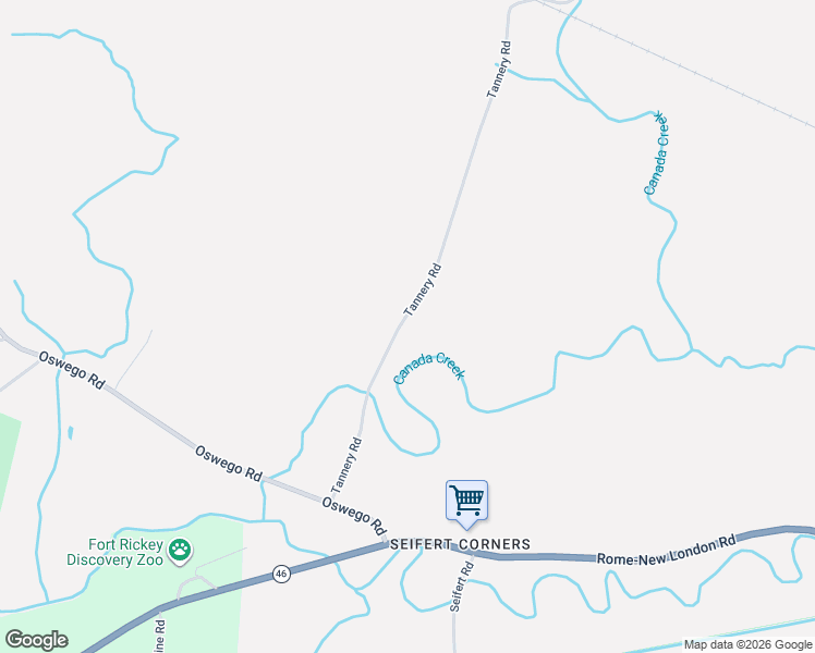 map of restaurants, bars, coffee shops, grocery stores, and more near 7628 Tannery Road in Rome