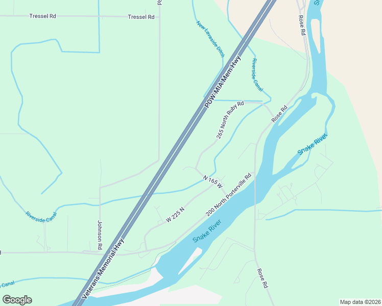 map of restaurants, bars, coffee shops, grocery stores, and more near 180 265 North Ruby Road in Blackfoot