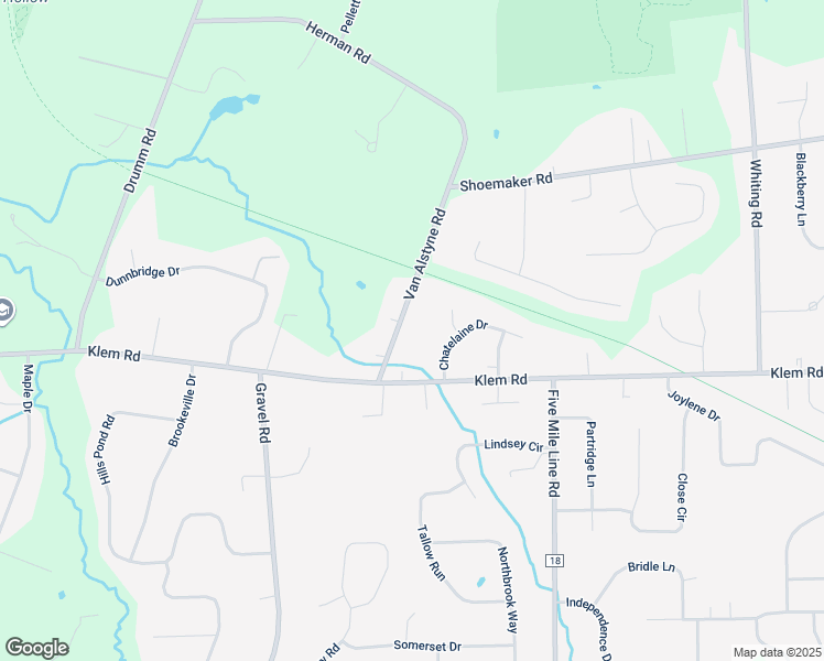 map of restaurants, bars, coffee shops, grocery stores, and more near 630 Van Alstyne Road in Webster