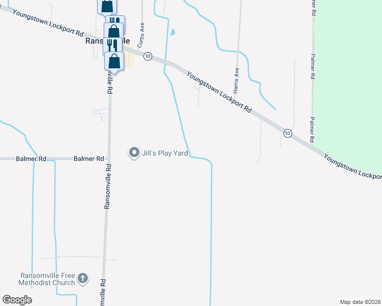 map of restaurants, bars, coffee shops, grocery stores, and more near 2666 Youngstown Lockport Road in Ransomville