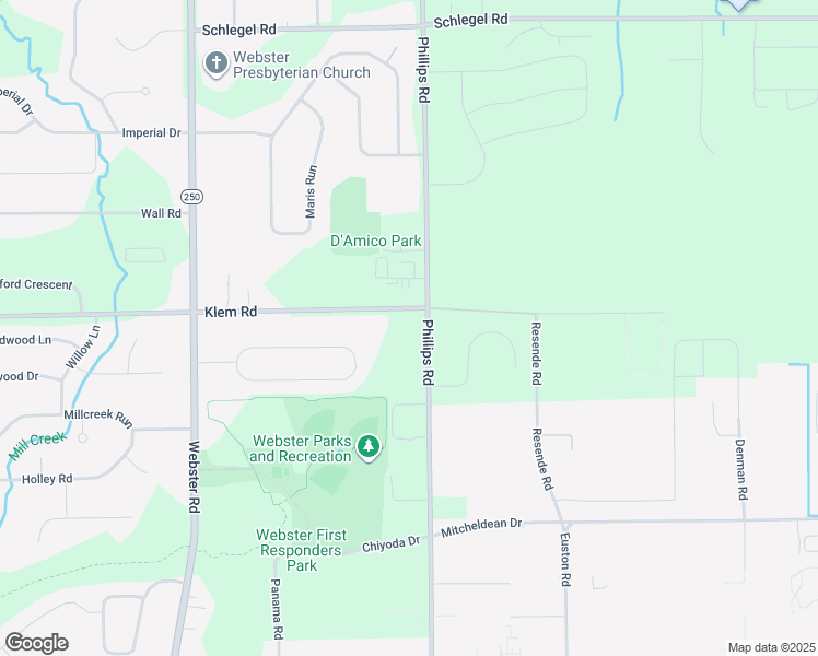 map of restaurants, bars, coffee shops, grocery stores, and more near 639 Phillips Road in Webster