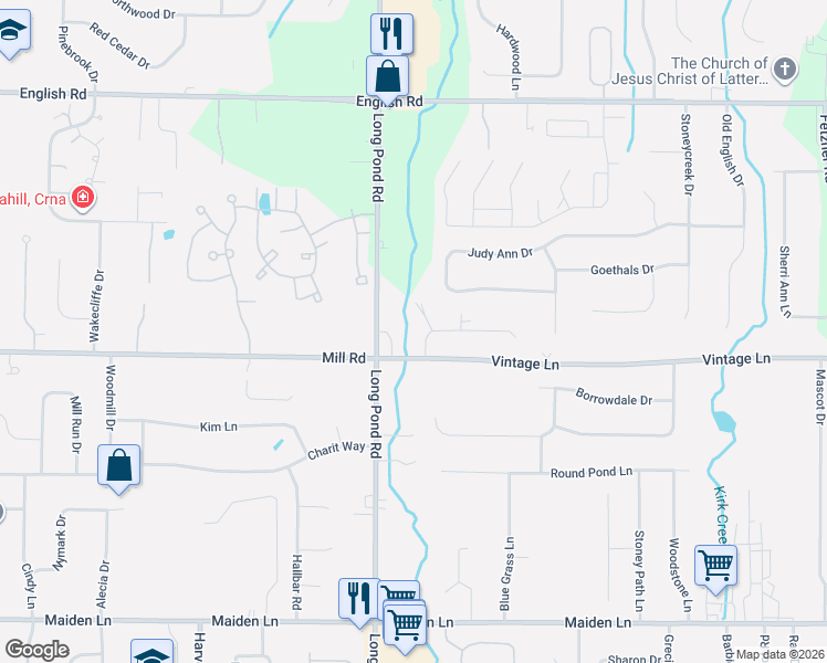 map of restaurants, bars, coffee shops, grocery stores, and more near 26 Pointe Vintage Drive in Rochester