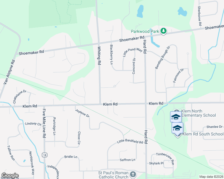 map of restaurants, bars, coffee shops, grocery stores, and more near 908 Klem Road in Webster
