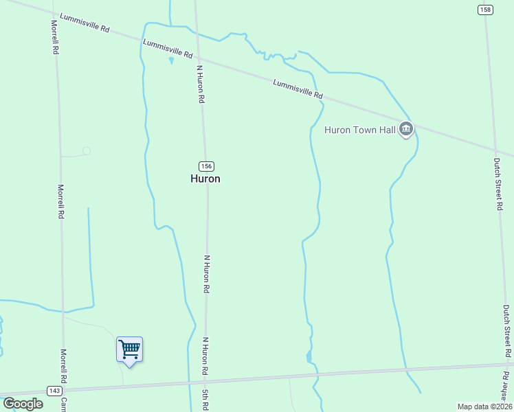 map of restaurants, bars, coffee shops, grocery stores, and more near 6356 North Huron Road in Wolcott