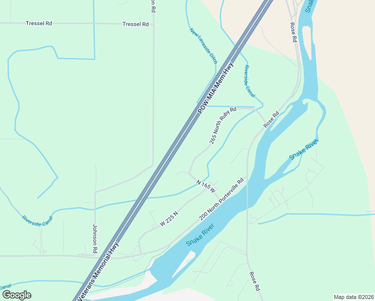 map of restaurants, bars, coffee shops, grocery stores, and more near 180 265 North Ruby Road in Blackfoot