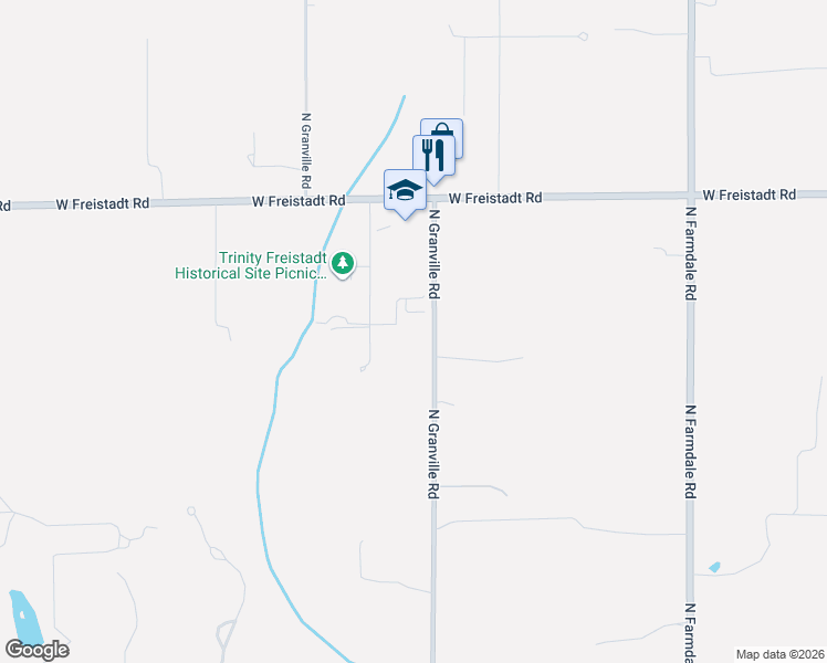 map of restaurants, bars, coffee shops, grocery stores, and more near 11737 North Granville Road in Mequon