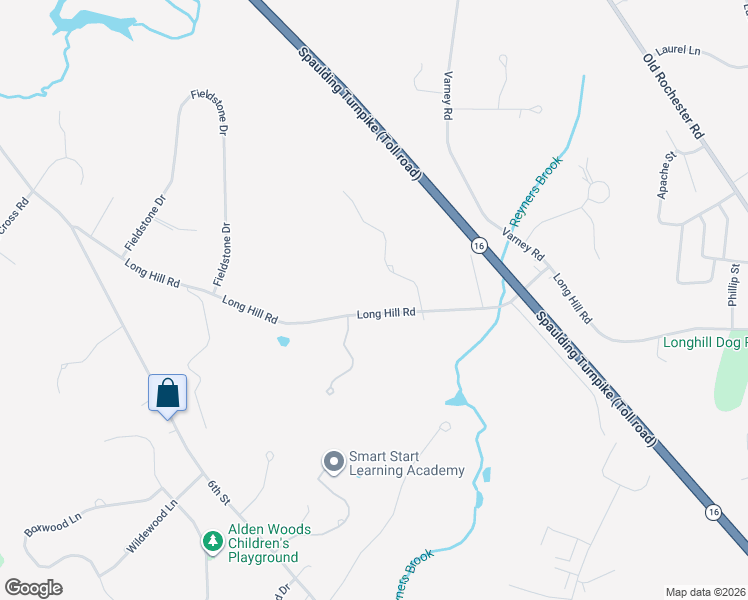 map of restaurants, bars, coffee shops, grocery stores, and more near 215 Long Hill Road in Dover