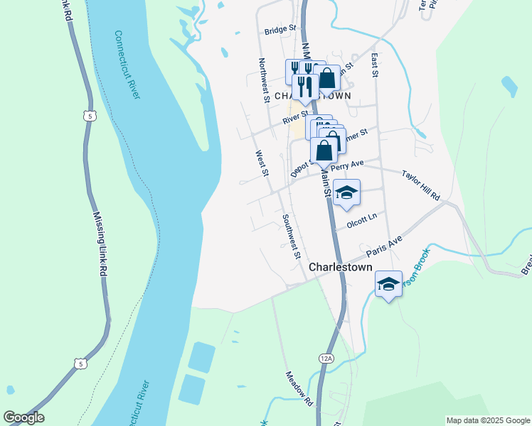 map of restaurants, bars, coffee shops, grocery stores, and more near 27 Garden Street in Charlestown