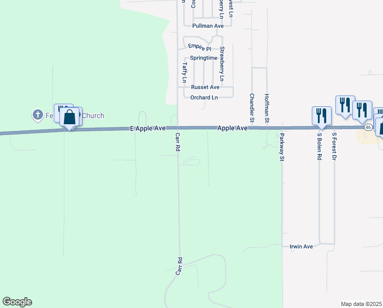 map of restaurants, bars, coffee shops, grocery stores, and more near 1050 Carr Road in Muskegon