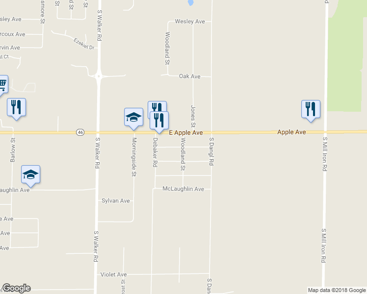 map of restaurants, bars, coffee shops, grocery stores, and more near 3100 Lenore Avenue in Muskegon