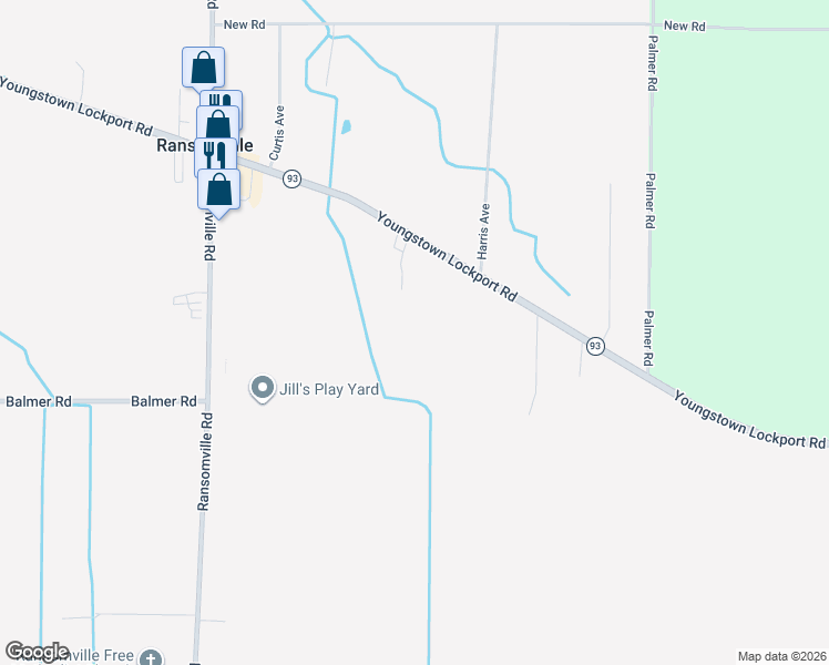 map of restaurants, bars, coffee shops, grocery stores, and more near 2666 Youngstown Lockport Road in Ransomville