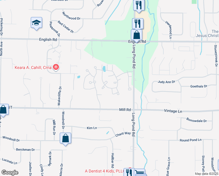 map of restaurants, bars, coffee shops, grocery stores, and more near 435 Hawks Nest Circle in Rochester