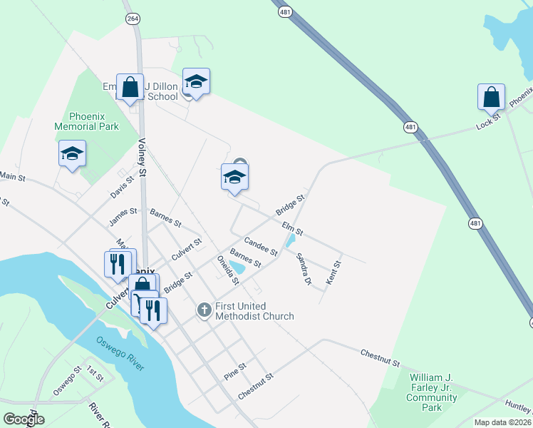 map of restaurants, bars, coffee shops, grocery stores, and more near 25 Elm Street in Phoenix