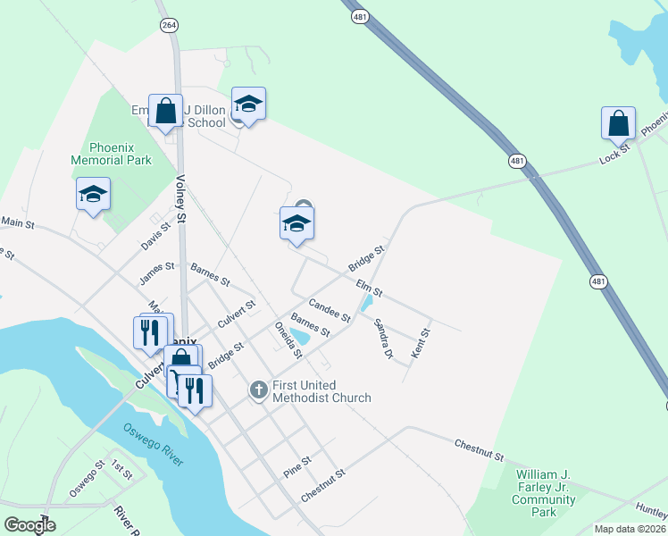 map of restaurants, bars, coffee shops, grocery stores, and more near 27 Elm Street in Phoenix