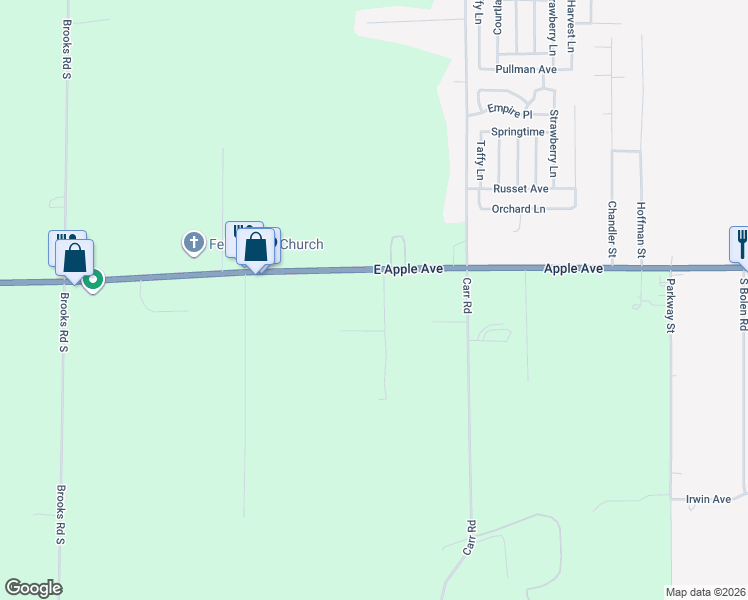 map of restaurants, bars, coffee shops, grocery stores, and more near 4505 Apple Avenue in Muskegon